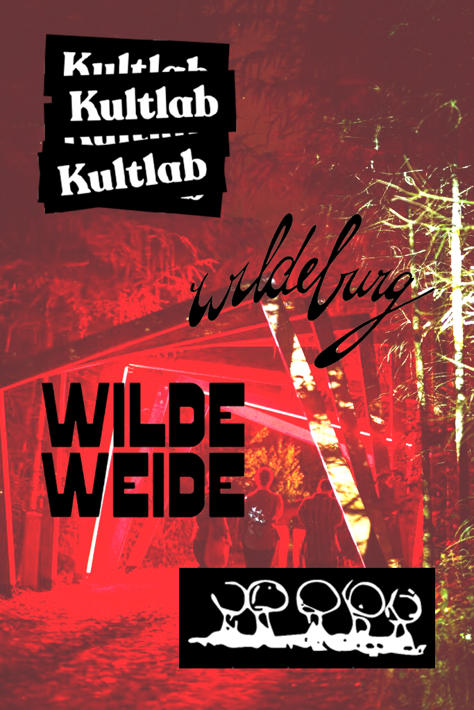 Logo's of four partners of Studio Haering: Kultlab, Wilde Weide Festival, Wildeburg Festival and Stichting ROS